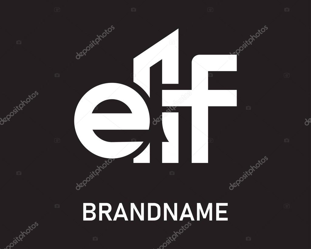 Letter ef logo design template