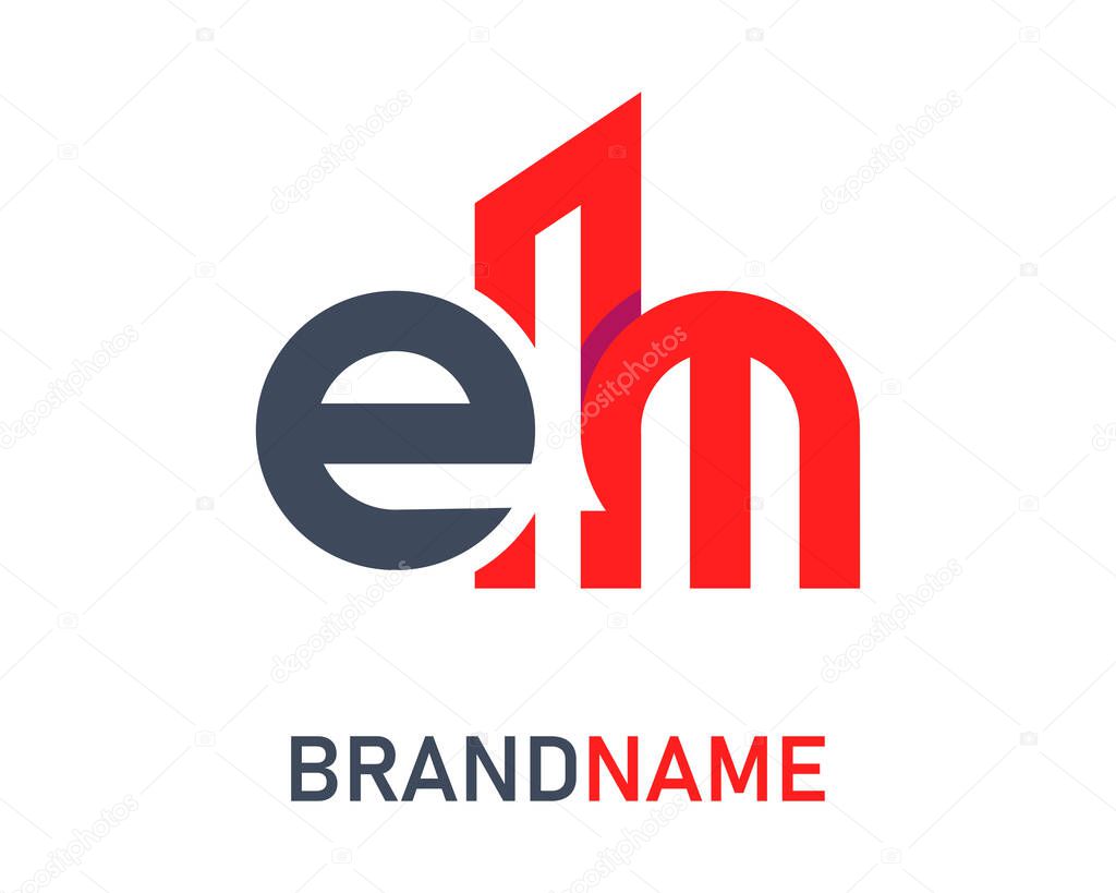 Letter em logo design template