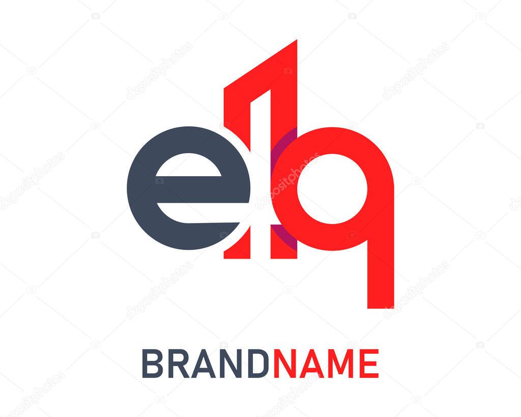Letter eq logo design template