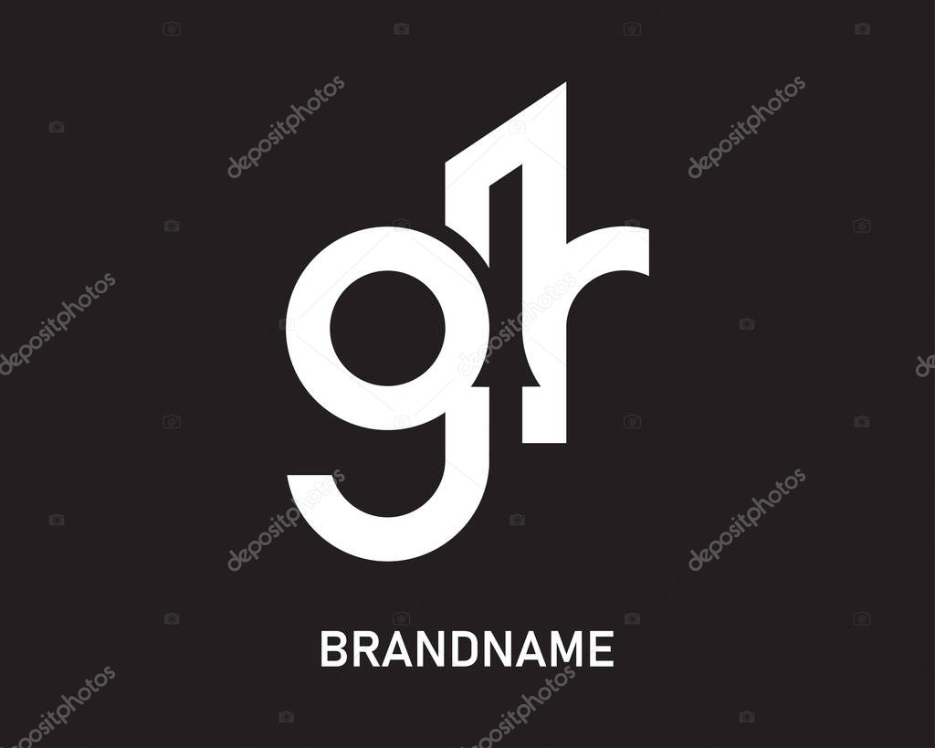 Letter gr logo design template