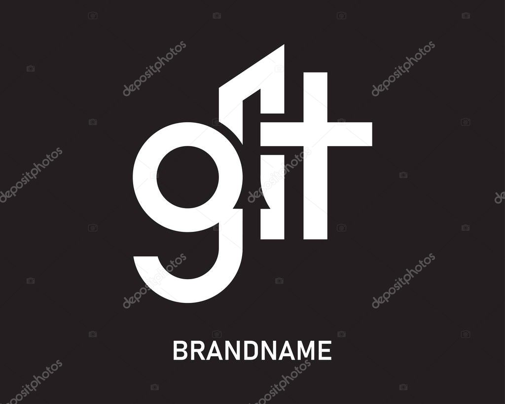Letter gt logo design template