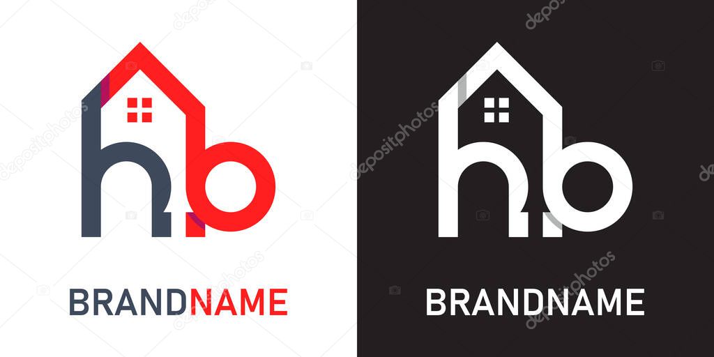 Letter hb logo design template