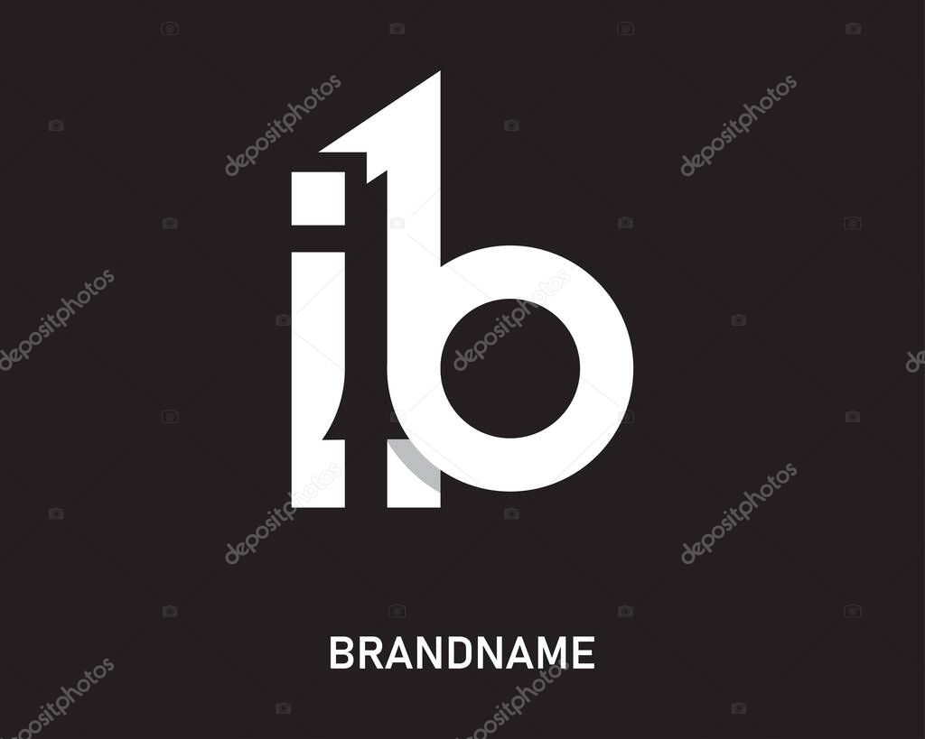 Letter ib logo design template