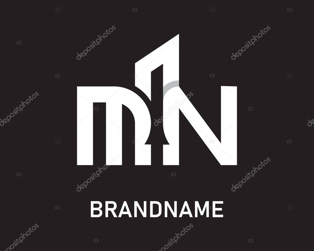 Letter mn logo design template