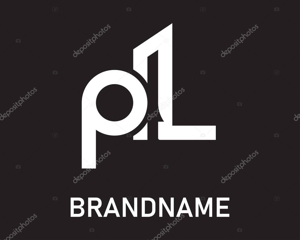 Letter pl logo design template