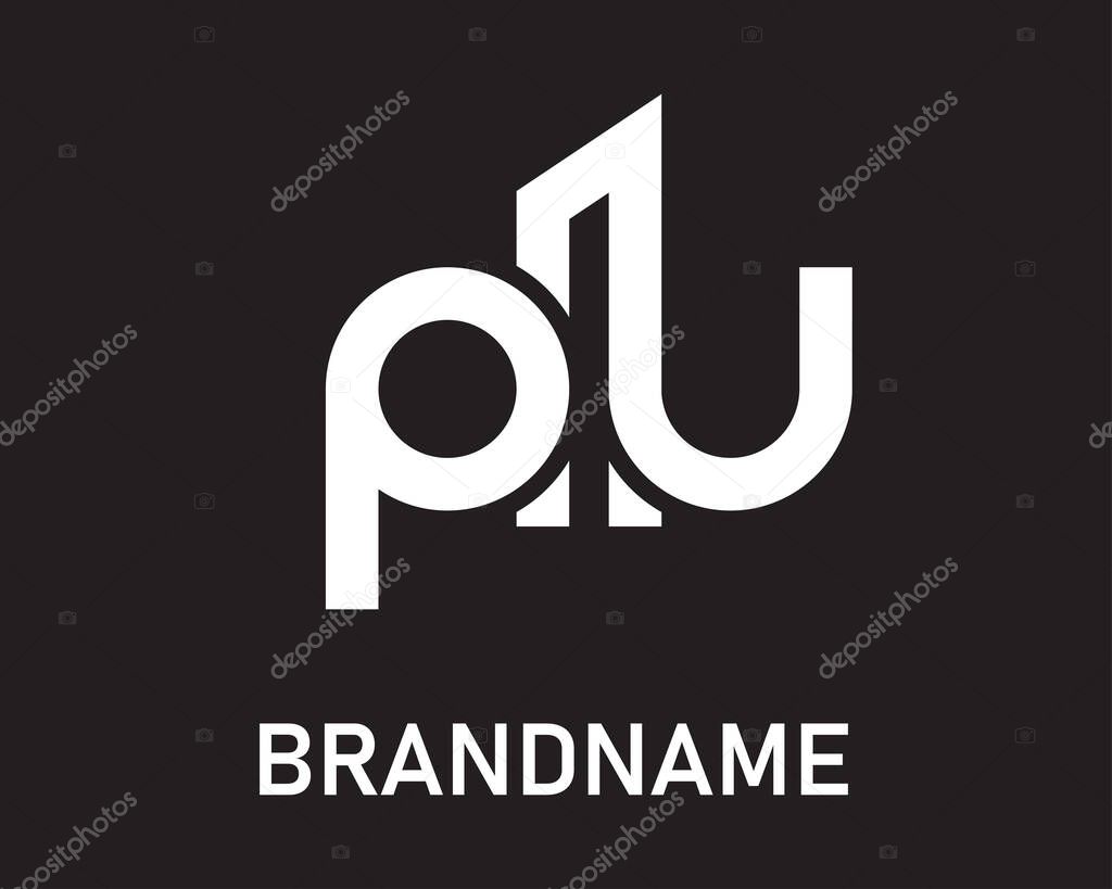Letter pu logo design template