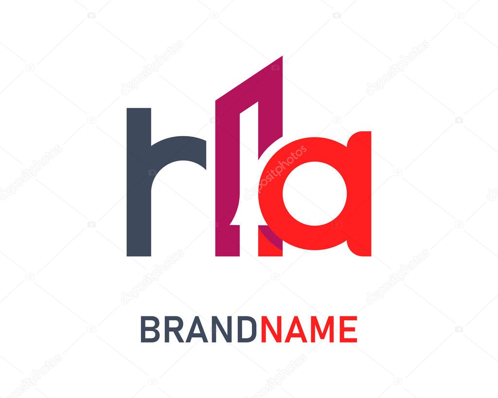 Letter ra logo design template