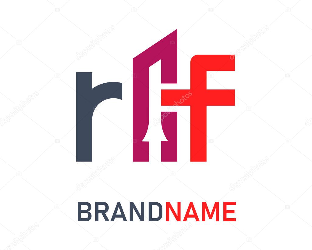 Letter rf logo design template