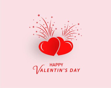 Basit mutlu sevgililer günü kutlama arka plan tasarımı