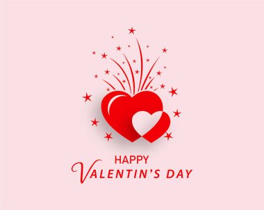 Basit mutlu sevgililer günü kutlama arka plan tasarımı