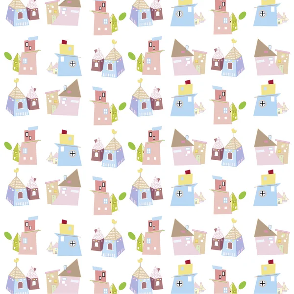 İllüstrasyon renk ev desen