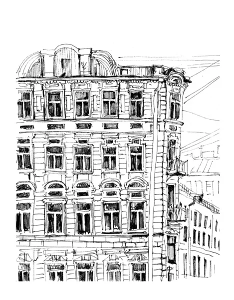 Une maison à Saint-Pétersbourg — Image vectorielle