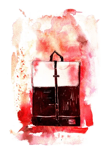 Divatos táskák akvarell illusztráció — Stock Fotó