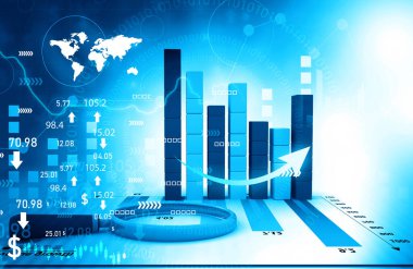 Küresel iş büyümesi. 3d illüstrasyon