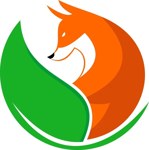 Stock logo écologie renard — Image vectorielle