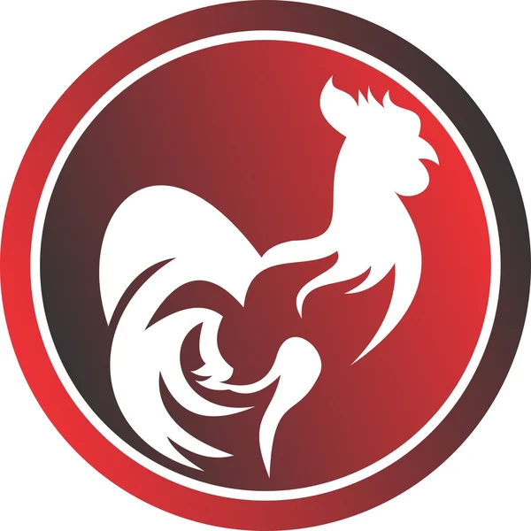 Λογότυπο εικονογράφηση κόκορας — Διανυσματικό Αρχείο