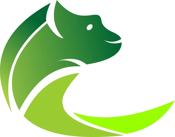 Λογότυπο εικονογράφηση πράσινο χαμαιλέοντα — Διανυσματικό Αρχείο