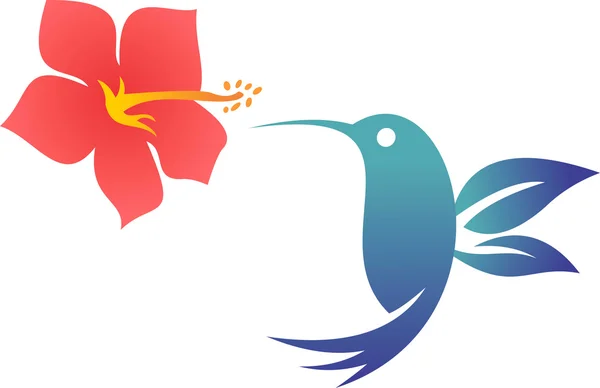 Logotipo ilustração néctar aves — Vetor de Stock