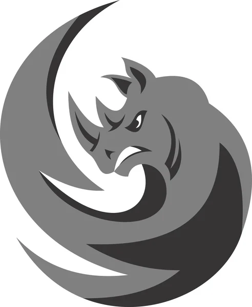 Logo akcji nosorożce elementu — Wektor stockowy