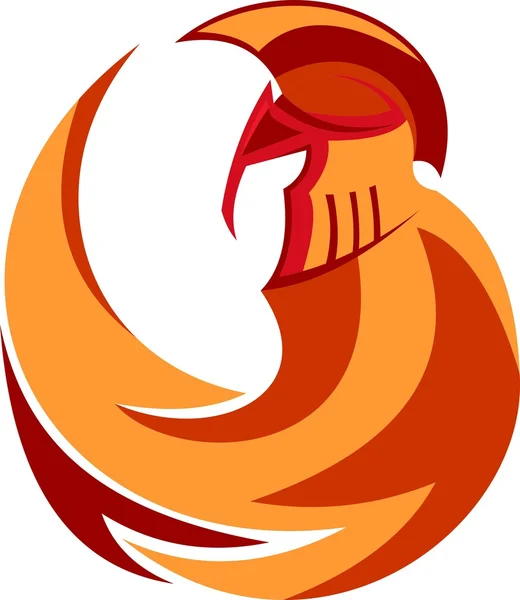 Stock logo illustration casque spartiate — Image vectorielle