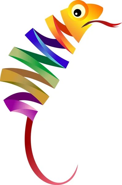 Kolorowe logo kameleon — Wektor stockowy