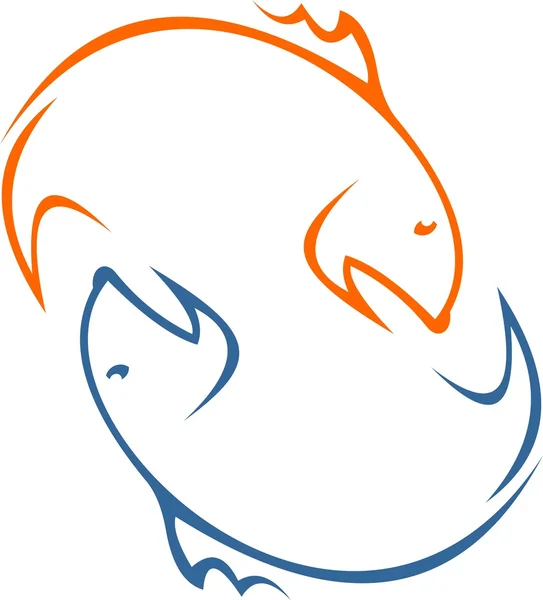 Logotipo de pesca desportiva — Vetor de Stock