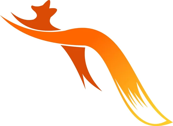 Lager logotyp hoppning fox — Stock vektor