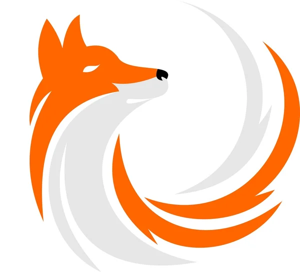 Logo renard circulaire — Image vectorielle
