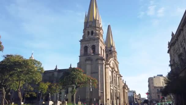 Catedral Guadalajara Jalisco Mexico Iglesia Principal — Vídeo de stock