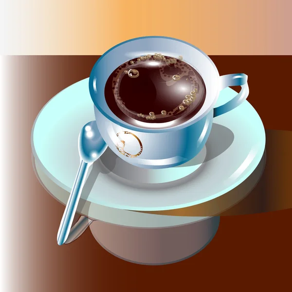 Чашка кави коштує на стіл — стокове фото
