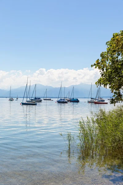 Μονοπάτι ποδήλατο γύρω από τη λίμνη Chiemsee, Βαυαρία, Γερμανία — Φωτογραφία Αρχείου