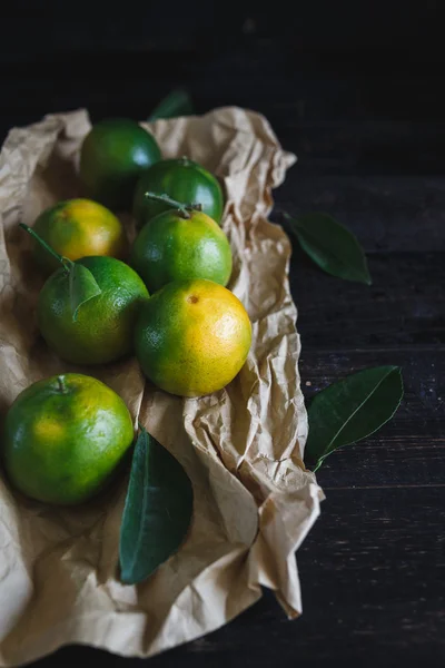 Green Vietnamese Mandarins — Stock Photo, Image