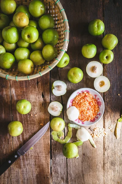 Grüne Äpfel-vietnamesische Äpfel — Stockfoto