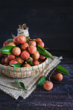 Taze kırmızı Lychees