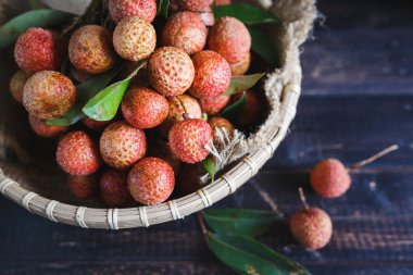 Taze kırmızı Lychees