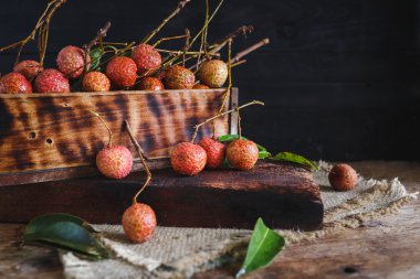 Taze kırmızı Lychees