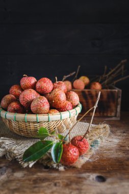 Taze kırmızı Lychees