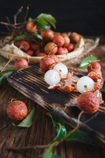 Fresh Red Lychees — Stock Photo, Image