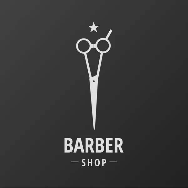 Barber Shop Logo schaar Star — Stockvector