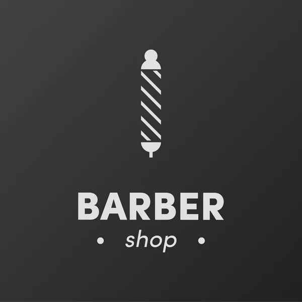 Barber Shop Logo Stick — Stock Vector