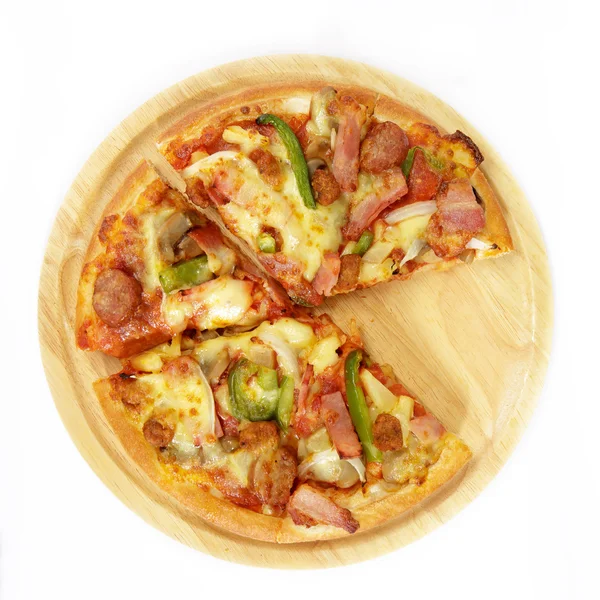 Pizza eksik tek parça.