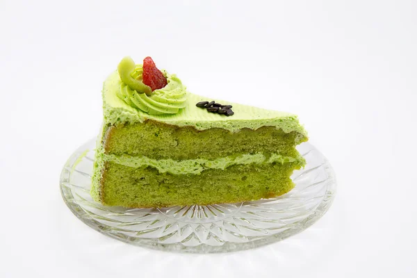 Зеленый чайный пирог . — стоковое фото