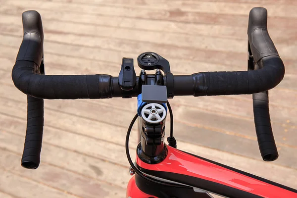 The bicycle handlebars — Stock Photo, Image