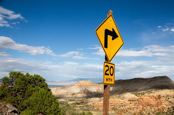 ABD ulusal parkında doğru işareti — Stok fotoğraf