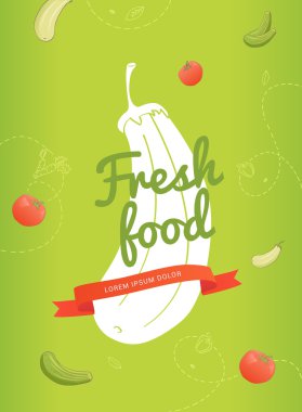 Squash siluet sebze kolaj