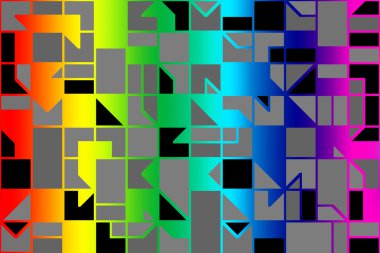 geometrik şekiller üzerinde renkli bir arka plan bulanık. soyutlama