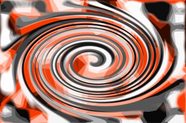 Spiral gri-kırmızı renk.