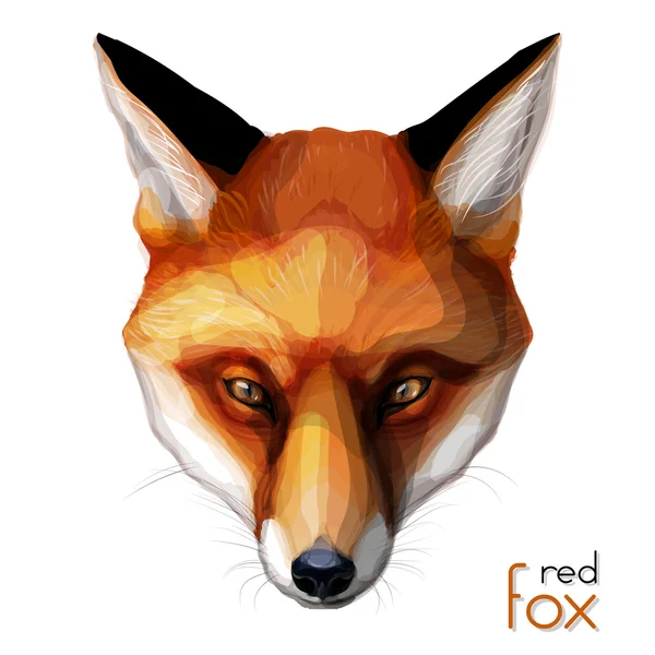 Malování na obličej barevný red fox — Stockový vektor