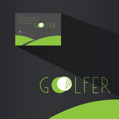 Turnuva için golfçü logo tasarım