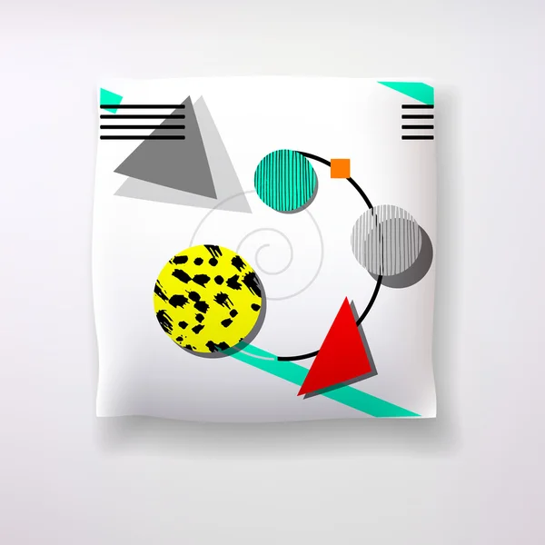 Modello di cuscino con figure geometriche — Vettoriale Stock